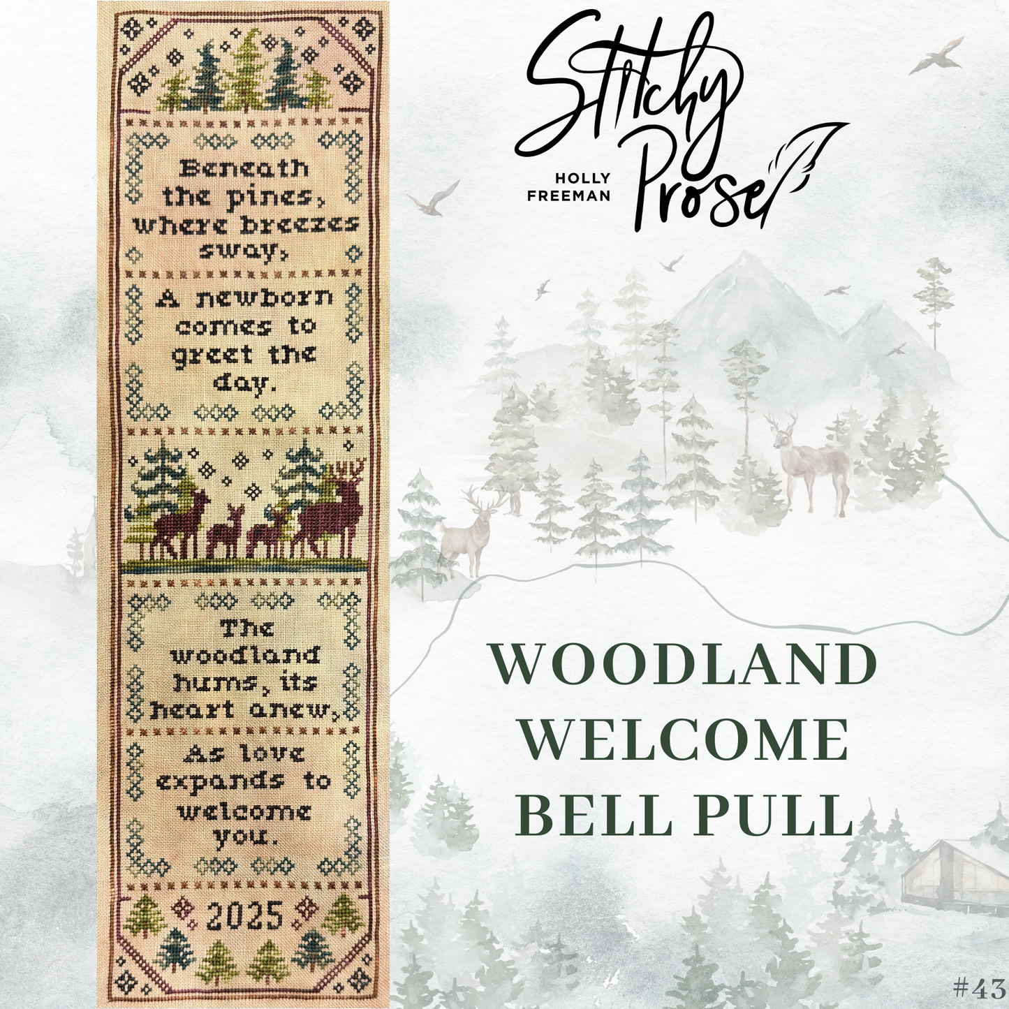 Woodland Welcome Bell Pull Pattern