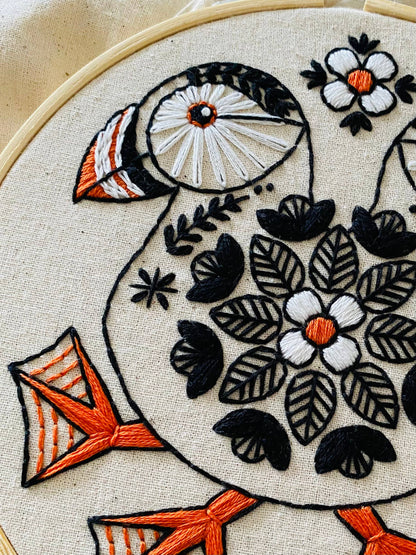 Puffin Embroidery Kit