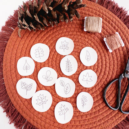 Mini Autumn Botanical Stick and Stitch Embroidery Pattern