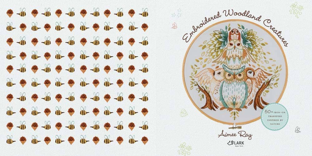 Embroidered Woodland Creatures: 50+ Iron-On Transfers: Spiral Bound