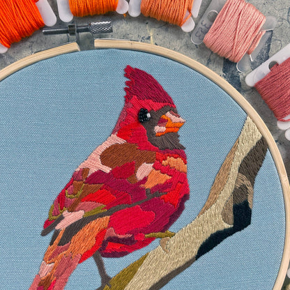 Embroidery and Beadwork Kit Cardinal