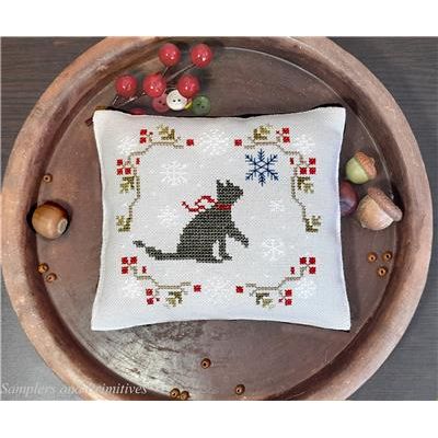 Cat and Snowflakes Pattern