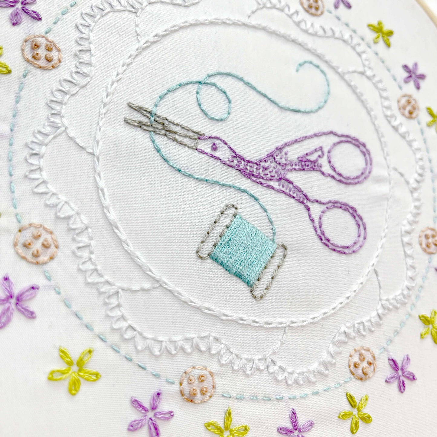 Scissors and Floss Embroidery Kit