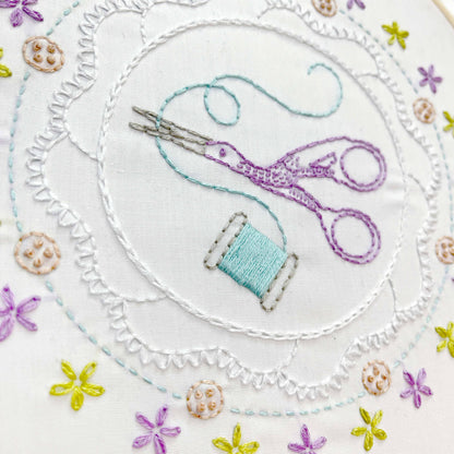 Scissors and Floss Embroidery Kit