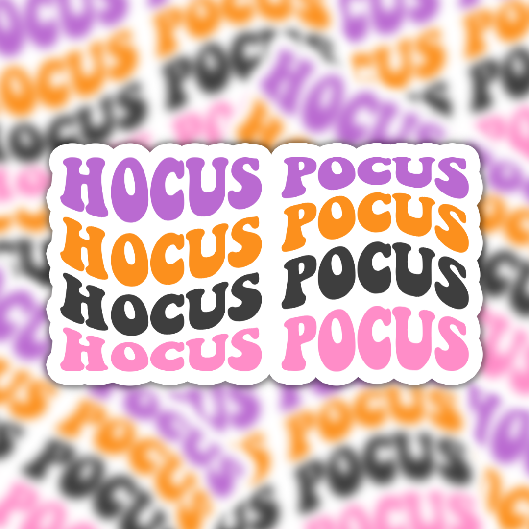 Hocus Pocus Halloween Retro Vinyl Waterproof Sticker