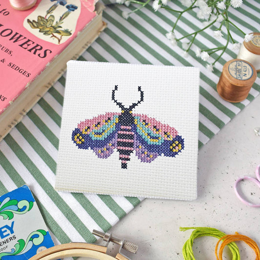 Moth Mini Cross Stitch Kit