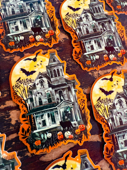 Haunted House Sticker Glow in The Dark