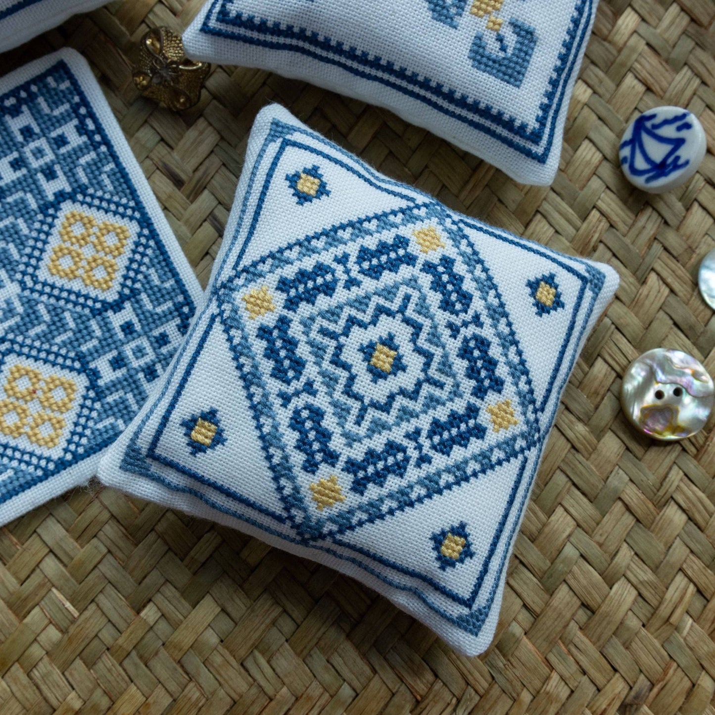 Aegean Ornaments Blue Cross Stitch Kit