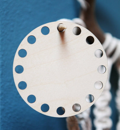 Crescent Moon Maple Wood Thread Storage Holder