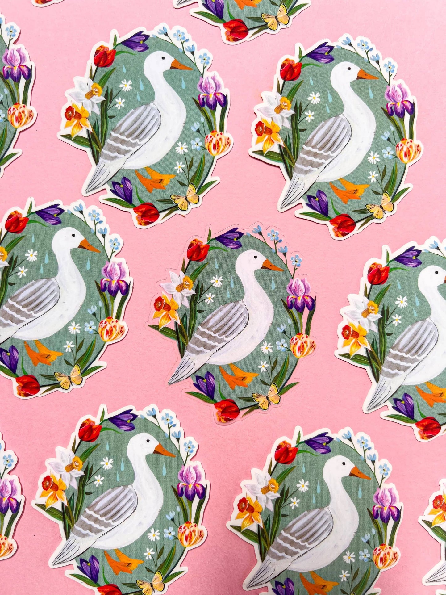 Spring Duck Clear Matte Sticker