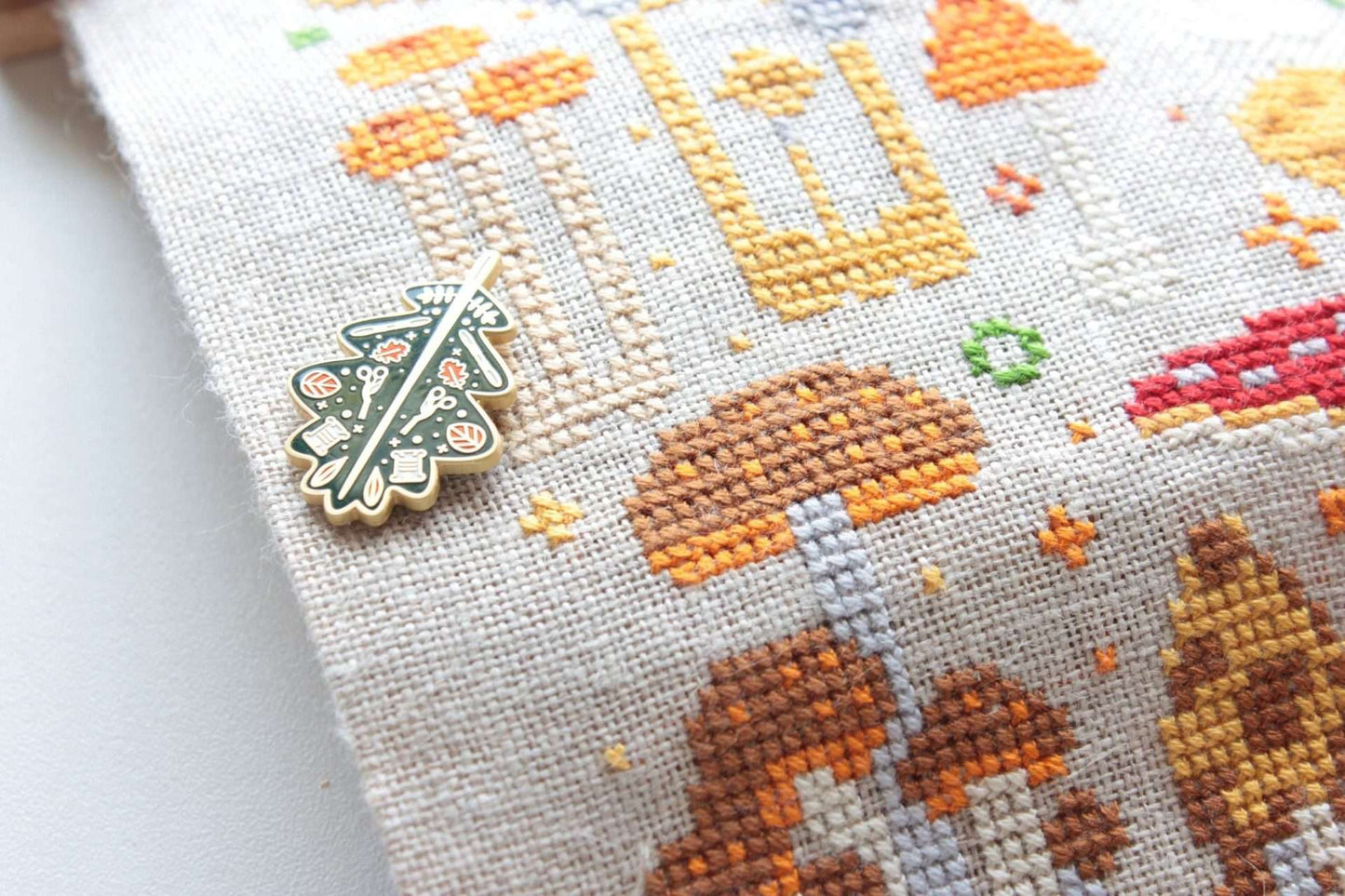 Herfstblad Naald Bewaker Needle Minder