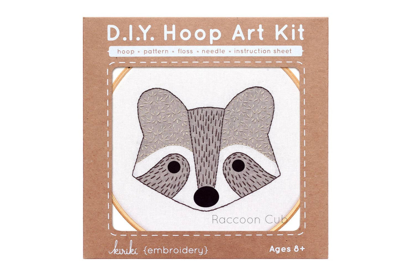 Raccoon Cub Hoop Art Kit