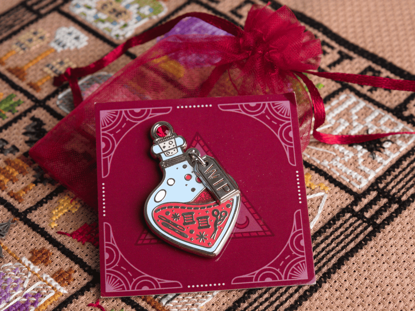 Rode Toverdrank Fles Needle Minder