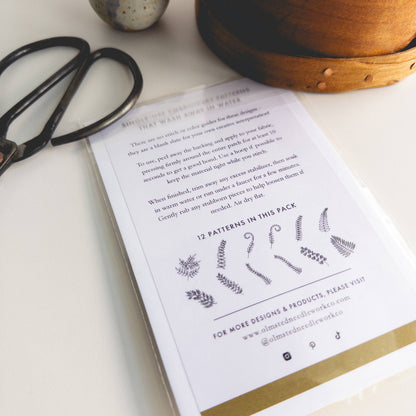 Fern Stick and Stitch Embroidery Pattern