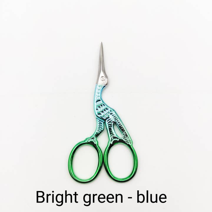 Stork Scissors Bright Green Blue