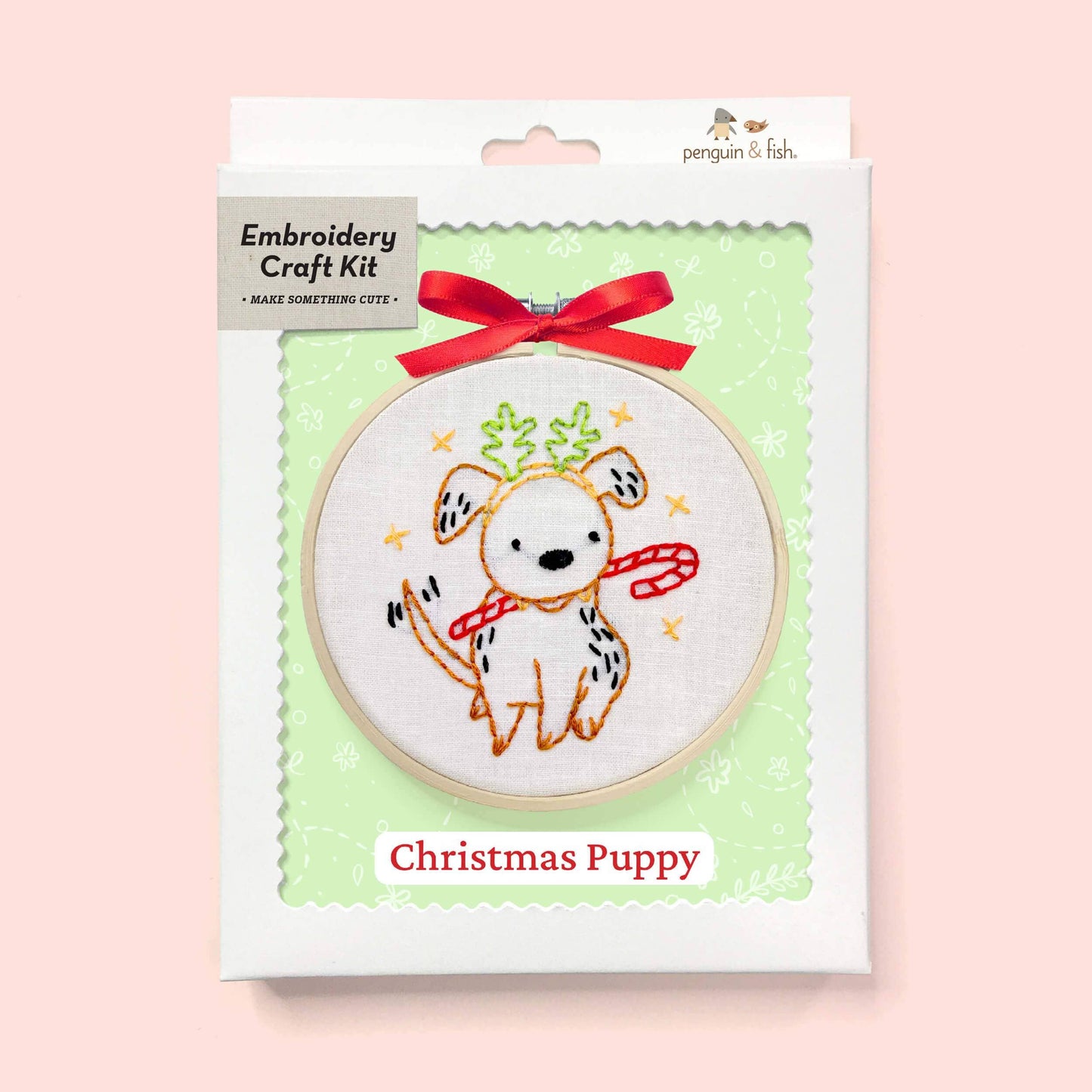 Christmas Puppy Embroidery Kit