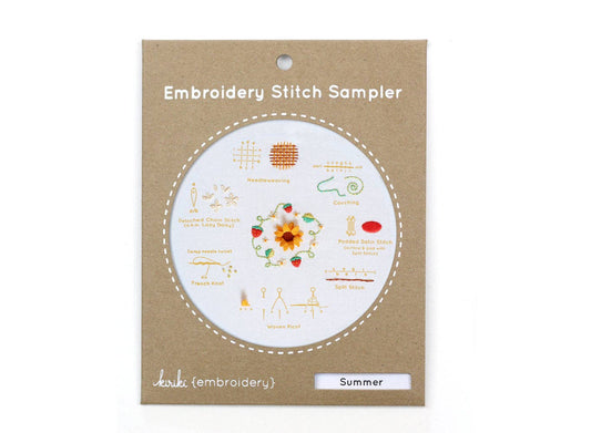 Summer Embroidery Stitch Sampler