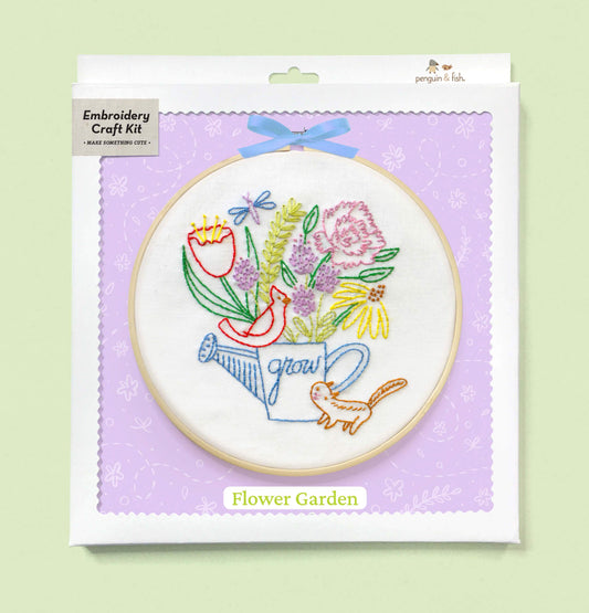 Flower Garden Embroidery Kit