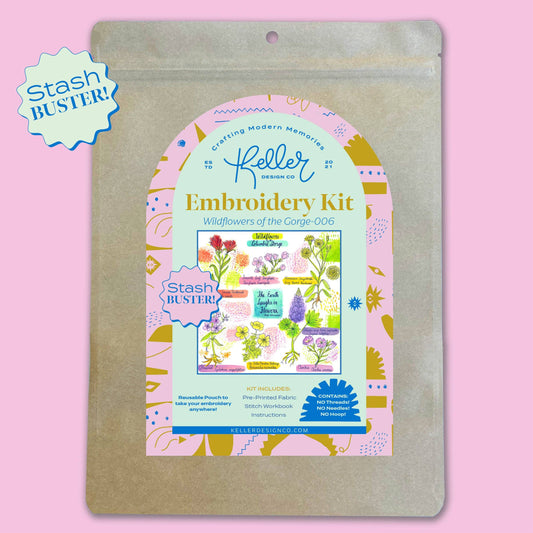 Stash Buster Wildflowers Embroidery Kit