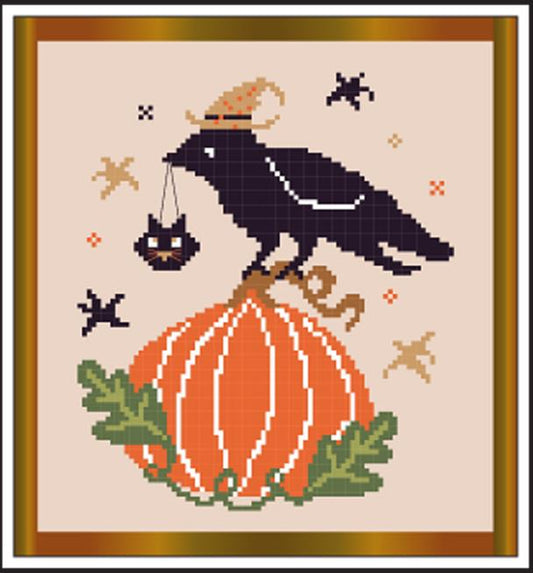 Crow and Pumpkin Pattern