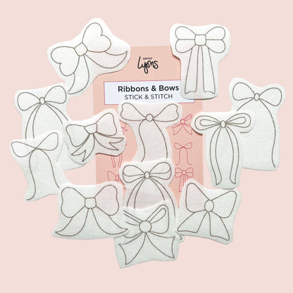 Ribbons & Bows Stick & Stitch Embroidery Pack