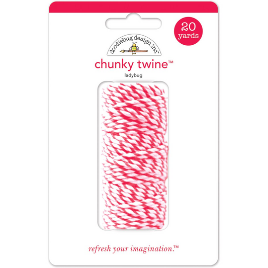 Doodlebug Monochromatic Chunky Twine Red