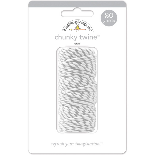 Doodlebug Monochromatic Chunky Twine Grey