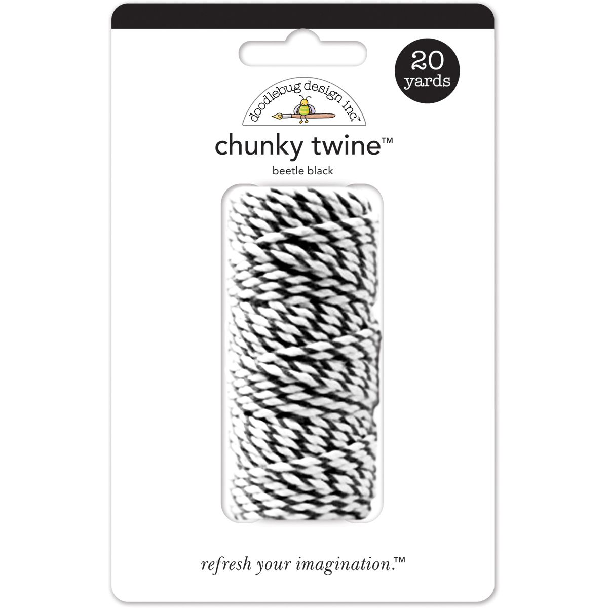 Doodlebug Monochromatic Chunky Twine Beetle Black