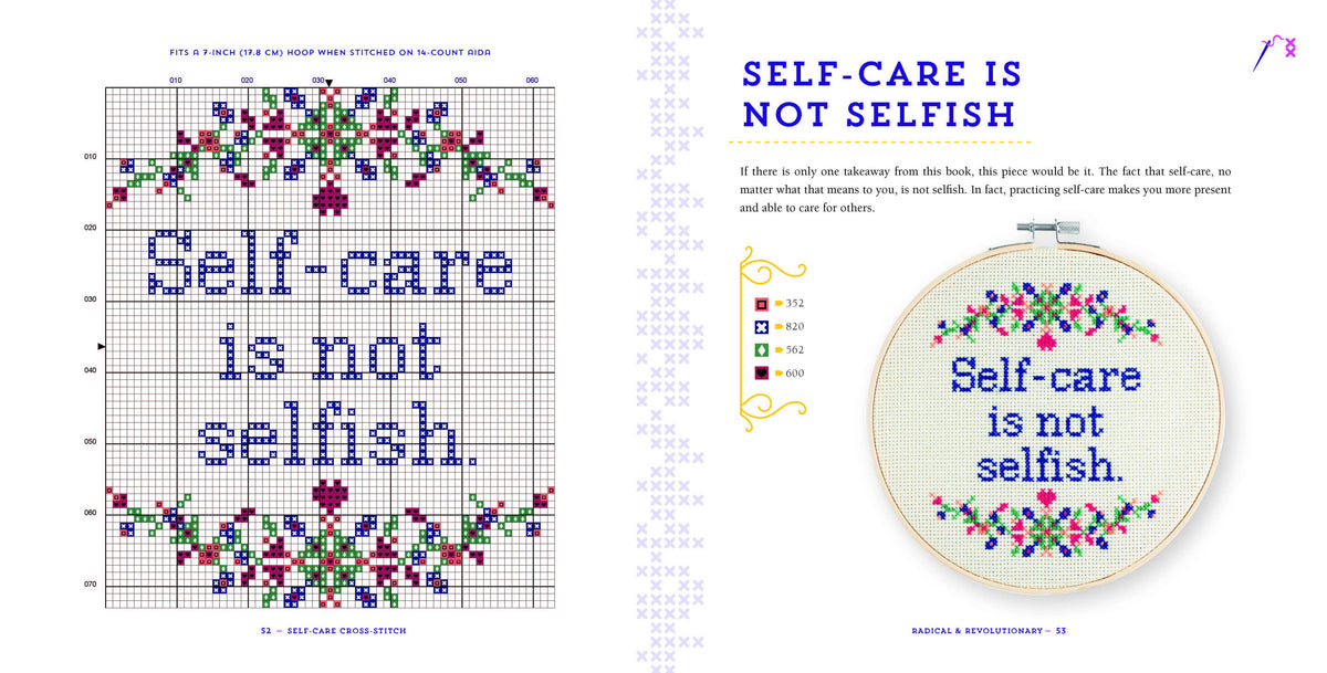 Self-Care Cross-Stitch: 40 Uplifting Patterns Book