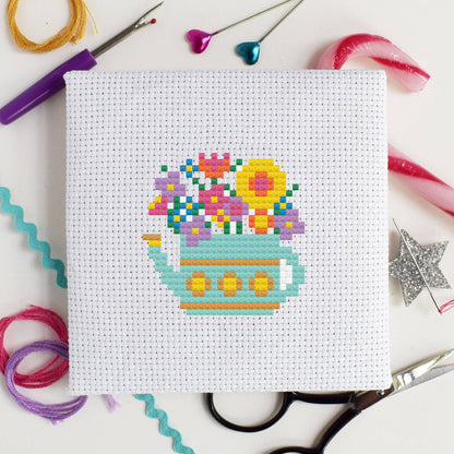 Watering Can Mini Cross Stitch Kit