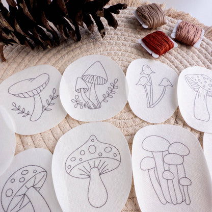 Stick and Stitch Mushroom Embroidery Patterns