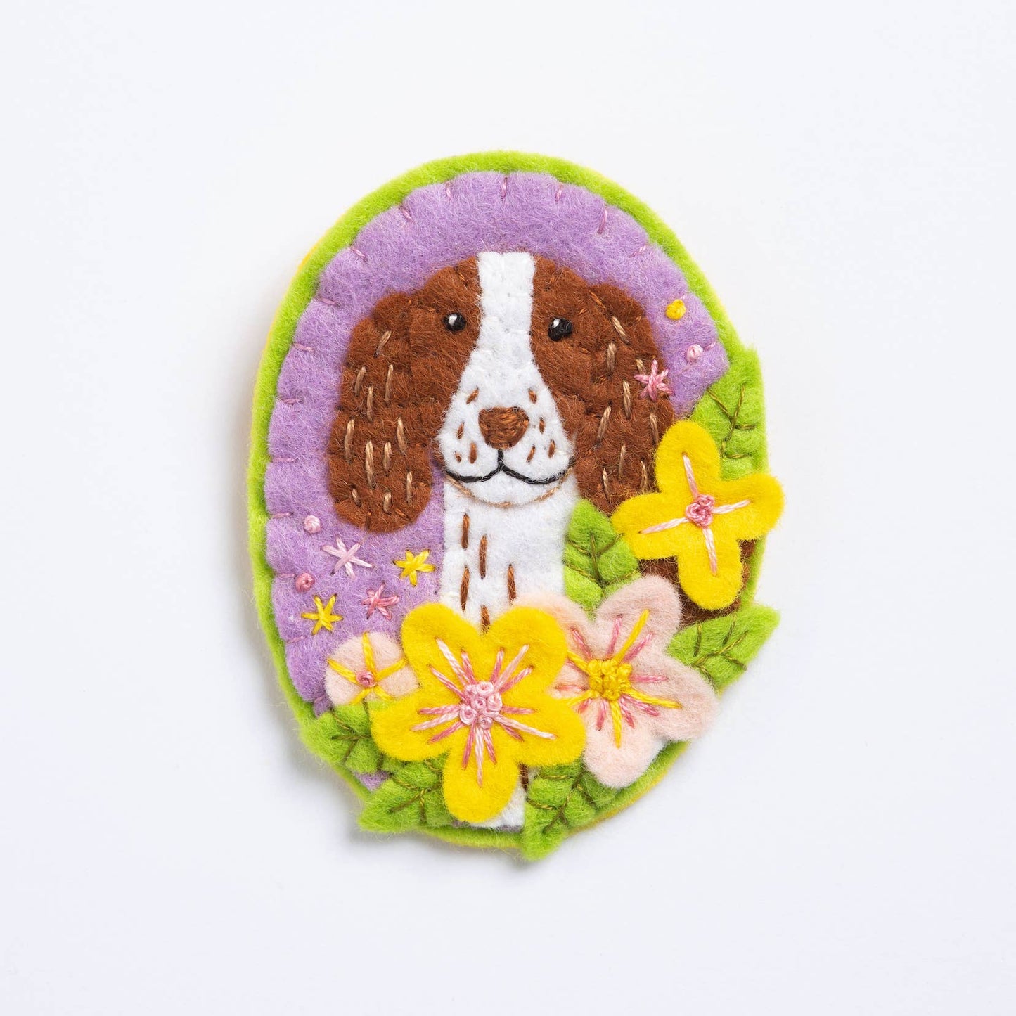 Springer Spaniel Felt Craft Brooch Kit