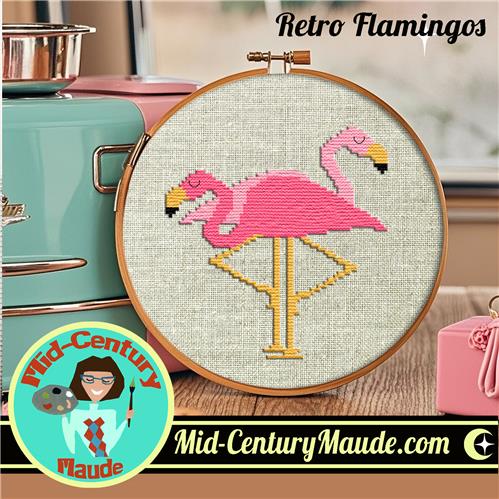 Retro Flamingos Pattern