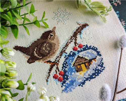 Snowy Winter Wren Pattern