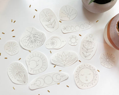 Celestial Embroidery Stick and Stitch Pack
