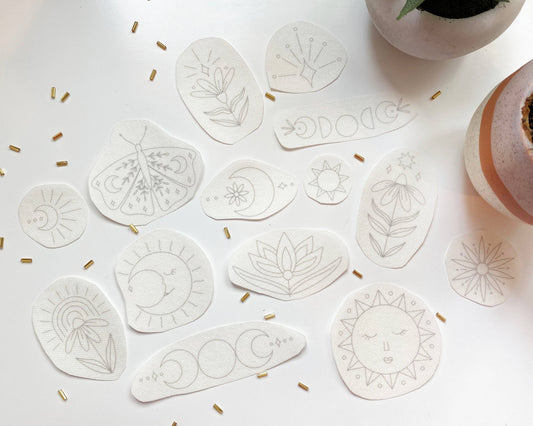 Celestial Embroidery Stick and Stitch Pack