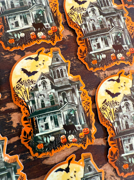 Haunted House Sticker Glow in The Dark