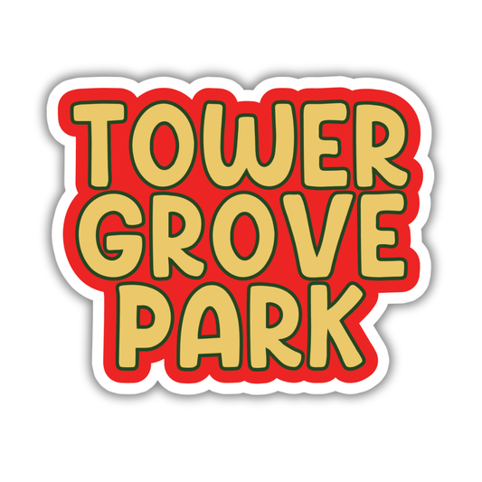 Tower Grove Park Bubble Letter St. Louis Vinyl Sticker