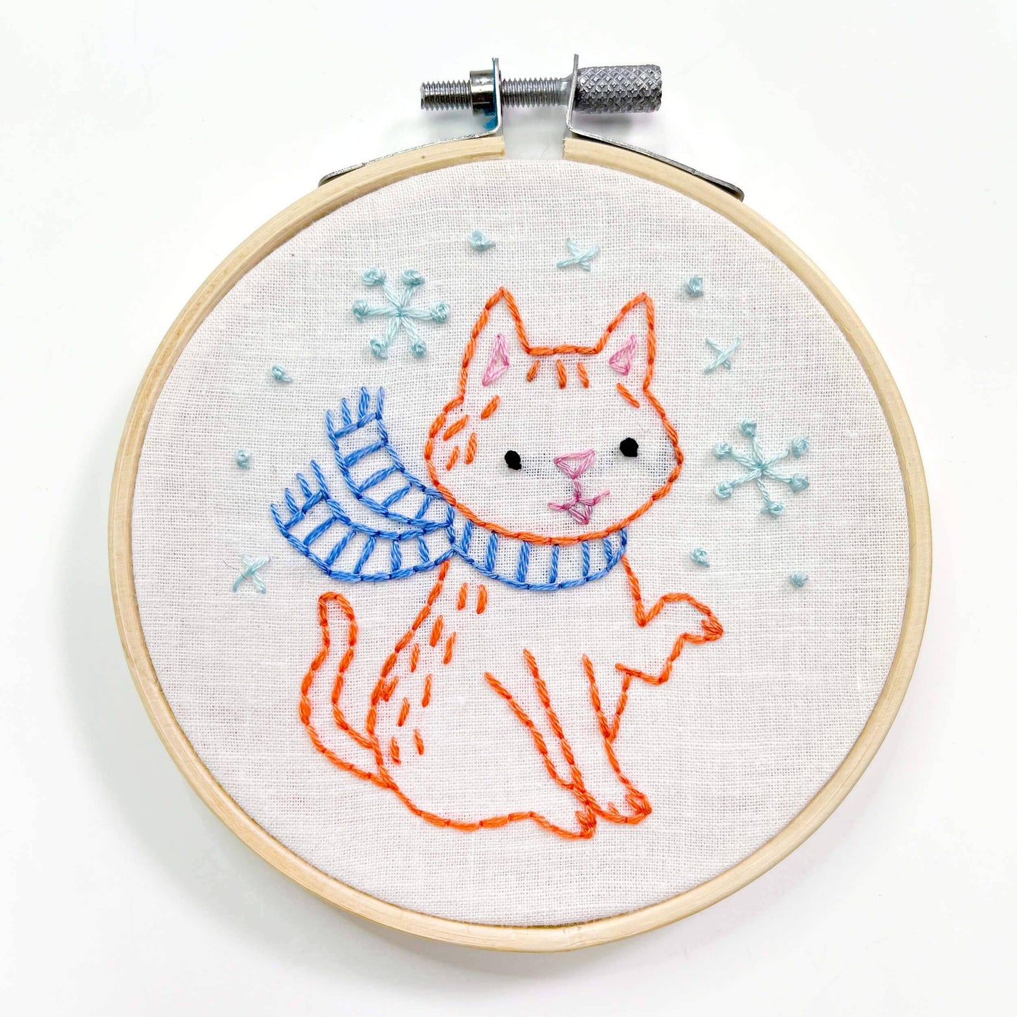 Snowflake Kitty Embroidery Kit