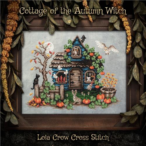 Cottage of the Autumn Witch by Lola Crow Cross Stitch