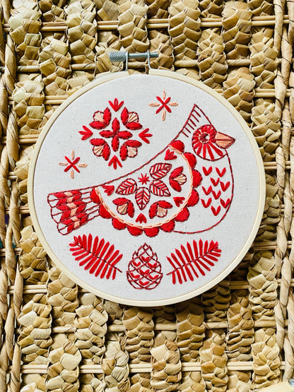Cardinal Embroidery Kit
