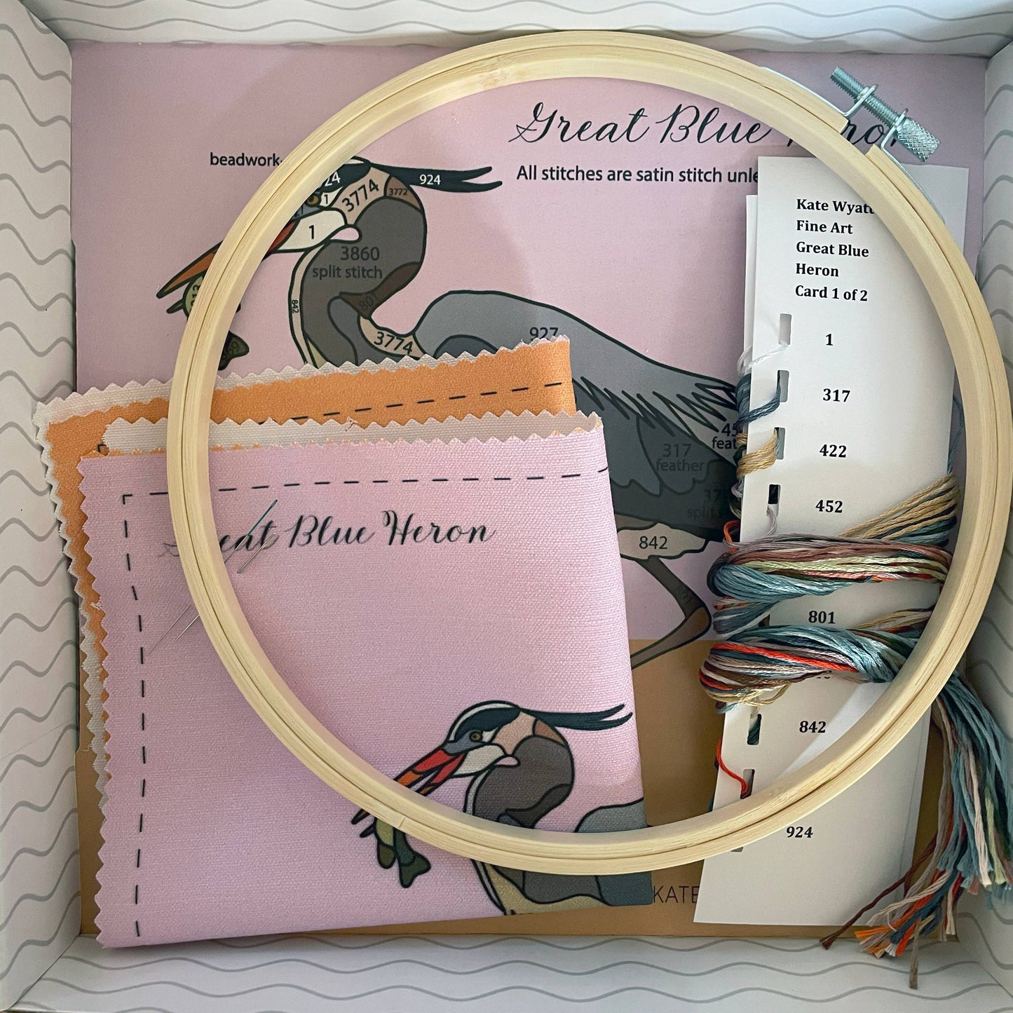Embroidery and Beadwork Kit Great Blue Heron