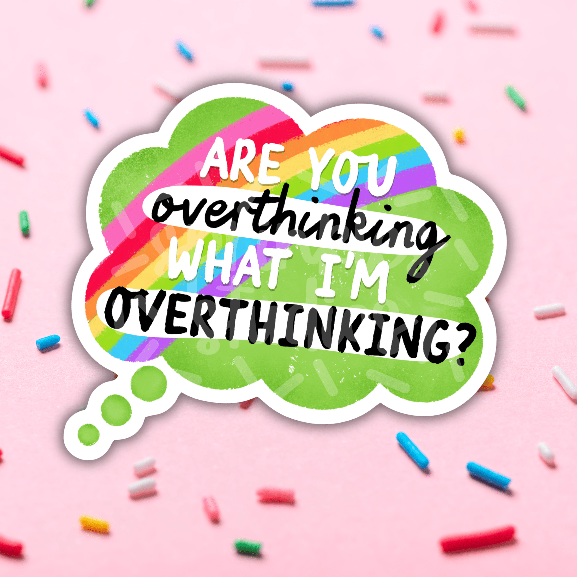 Overthinking Sticker Overthinking Sticker – Colour and Cotton