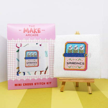 Sardines Mini Cross Stitch Kit