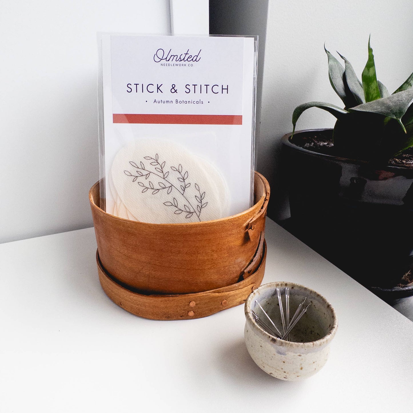 Autumn Botanical Stick and Stitch Embroidery Pattern