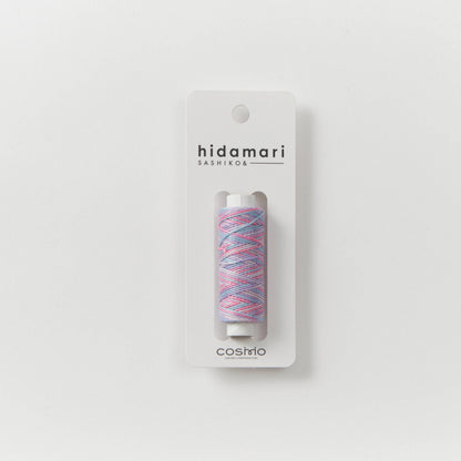Cosmo Hidamari Sashiko Variegated Thread Blue, White, Yellow #105