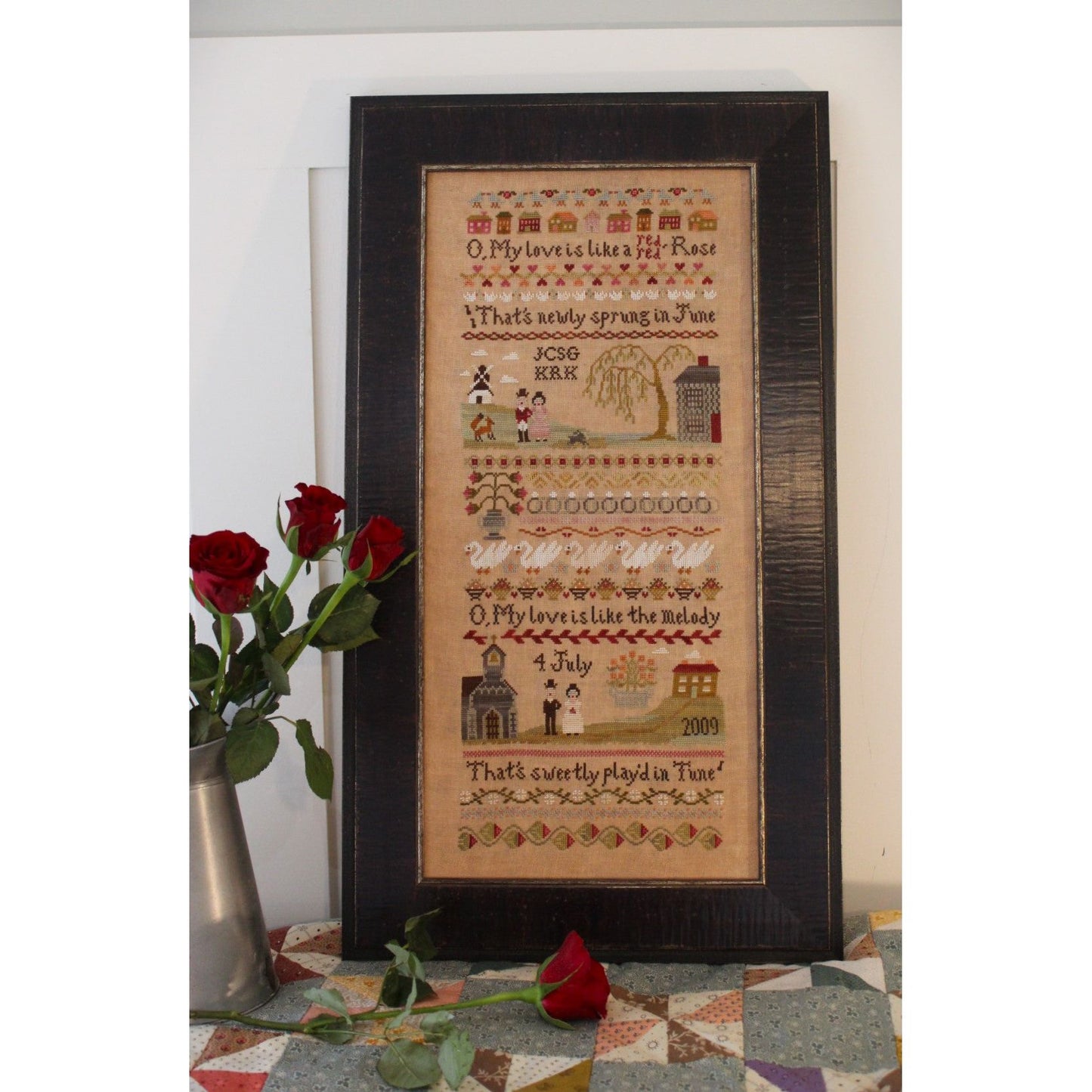 Red Red Rose Sampler Pattern