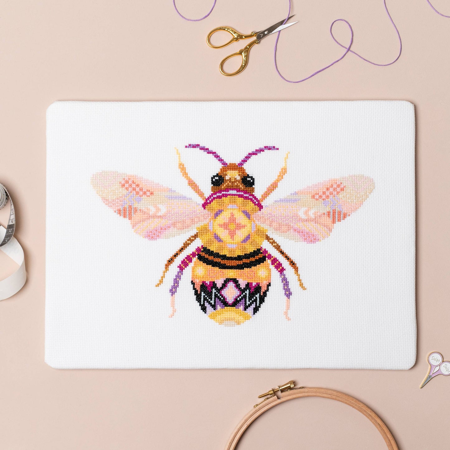 Mandala Bee Cross Stitch Kit