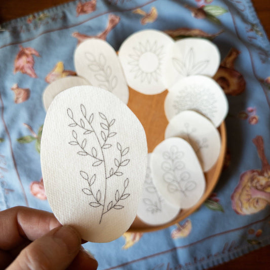 Autumn Botanical Stick and Stitch Embroidery Pattern