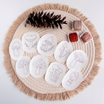 Stick and Stitch Mushroom Embroidery Patterns